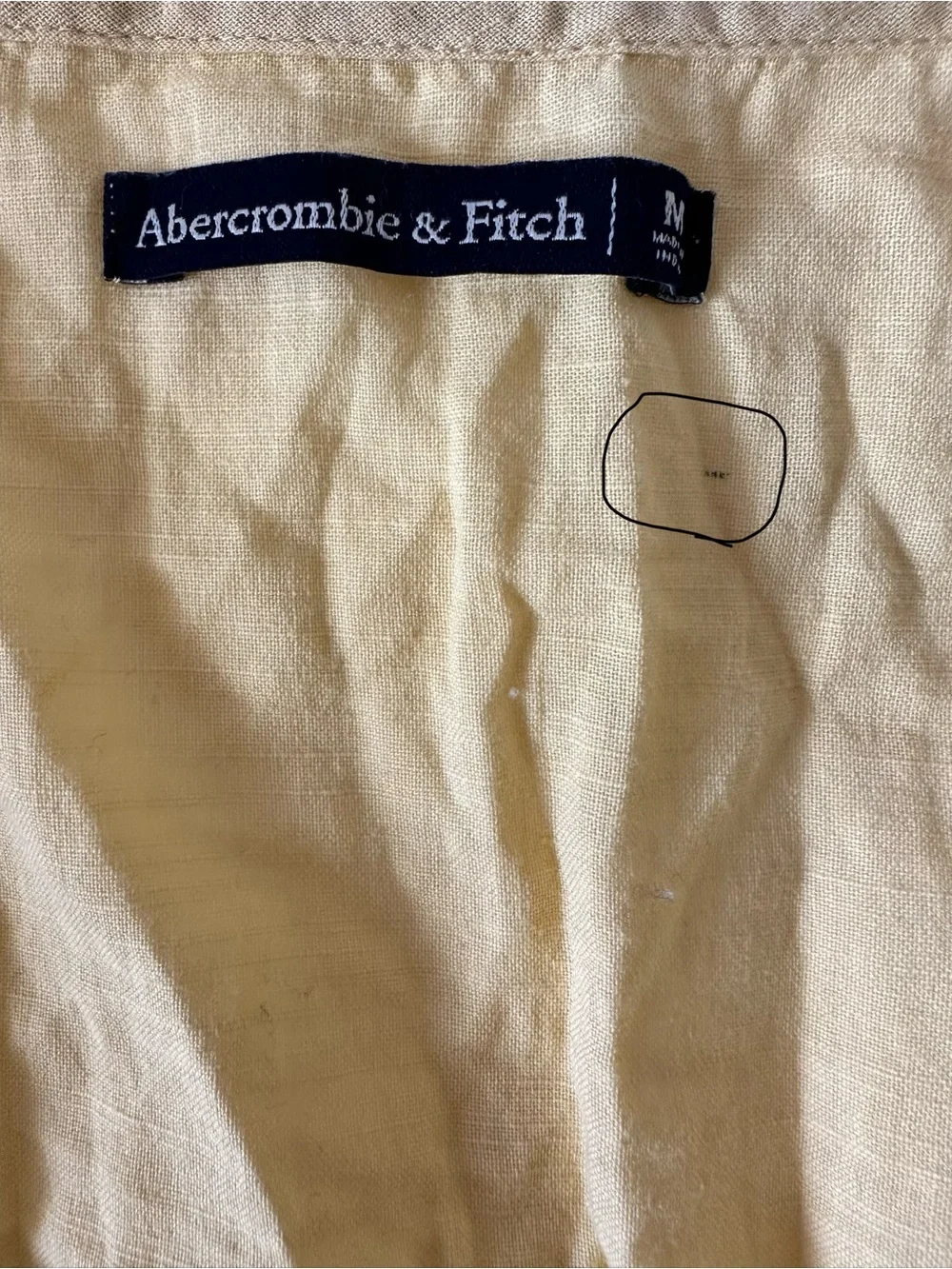 Abercrombie & Fitch Women's Yellow Button-Front Tie-Waist Dress - Picture 5 of 6